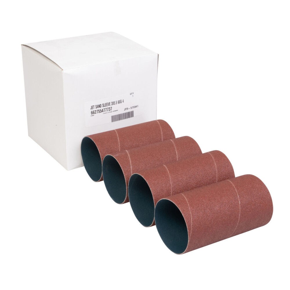 Jet 3 X 5-1/2 Inch 60 Grit Resin-Bonded Aluminum Oxide Sanding Sleeves