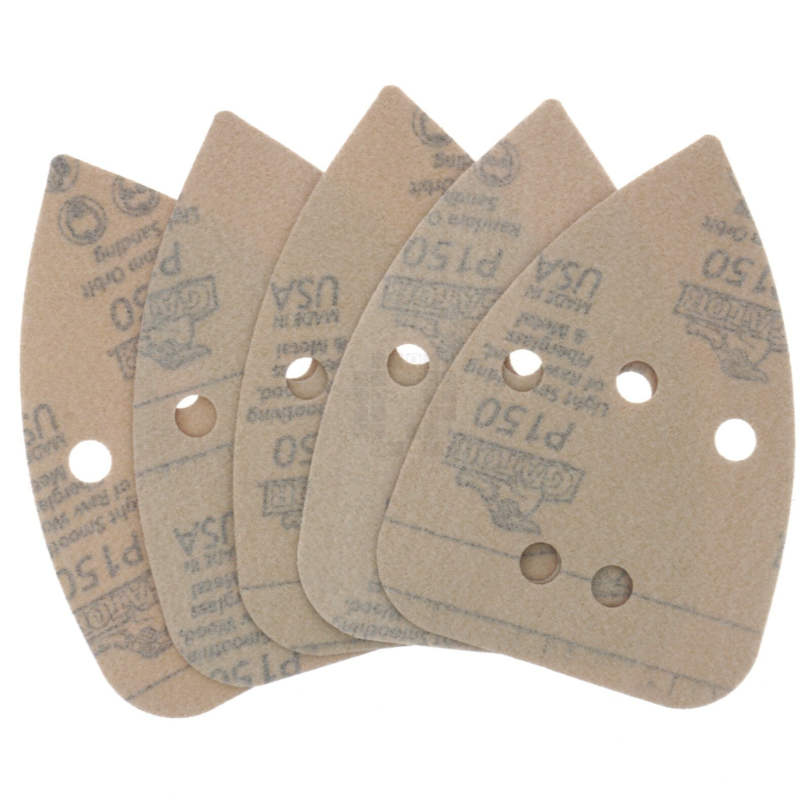 Gator 3731 Mouse Hook & Loop Sander Sheet Pads, Very Fine 150 Grit, 5 Pack