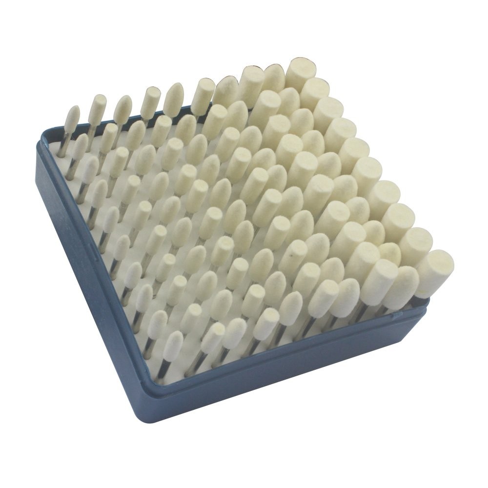 Carving Expert 100pcs Multifunctional Wool Felt Mandrel Mounted Grinding Poli…
