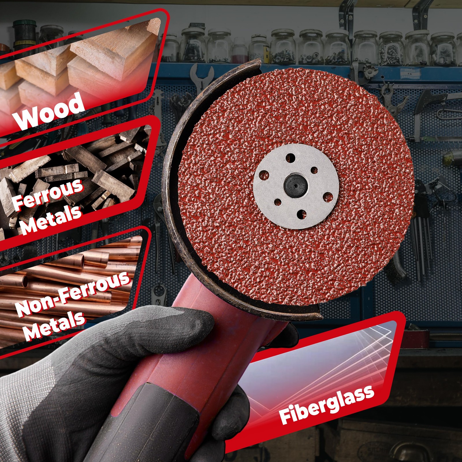 Sanding Discs 120 Grit 4-1/2″ Diameter 7/8″ Arbor – for Angle Grinder, 25-Pack