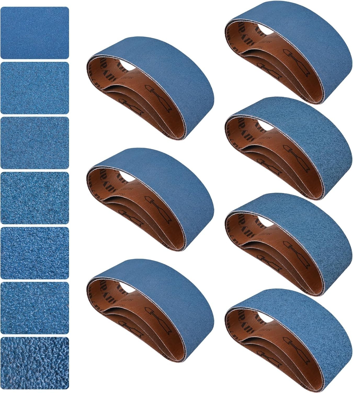 Multipurpose Zirconia Sanding Belts – 21 Pcs 3×21 Inch for Car & Furniture