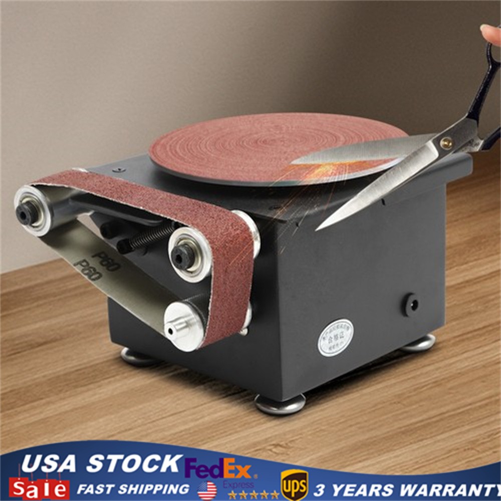 6inch Mini Belt Disc Sander Edge Sharpener Electric Bench Polisher Tools Kit