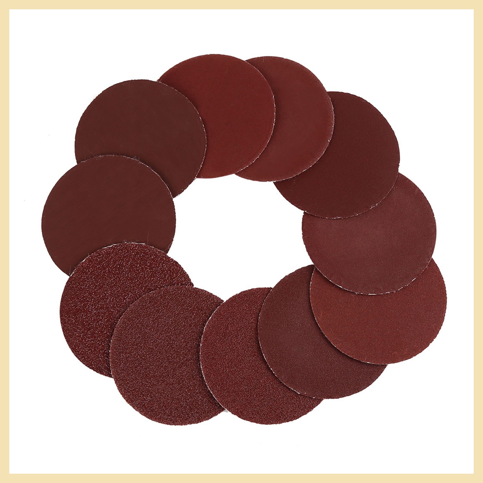 200 Pcs 2″ Hook and Loop Sanding Discs Pads 60 80 120 180 240 Grits Sandpaper