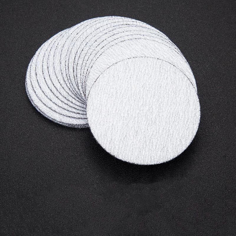 6 Inch 150mm Flocking White Sand Dry Grinding Sandpaper Disc 60~1000# Hook &Loop