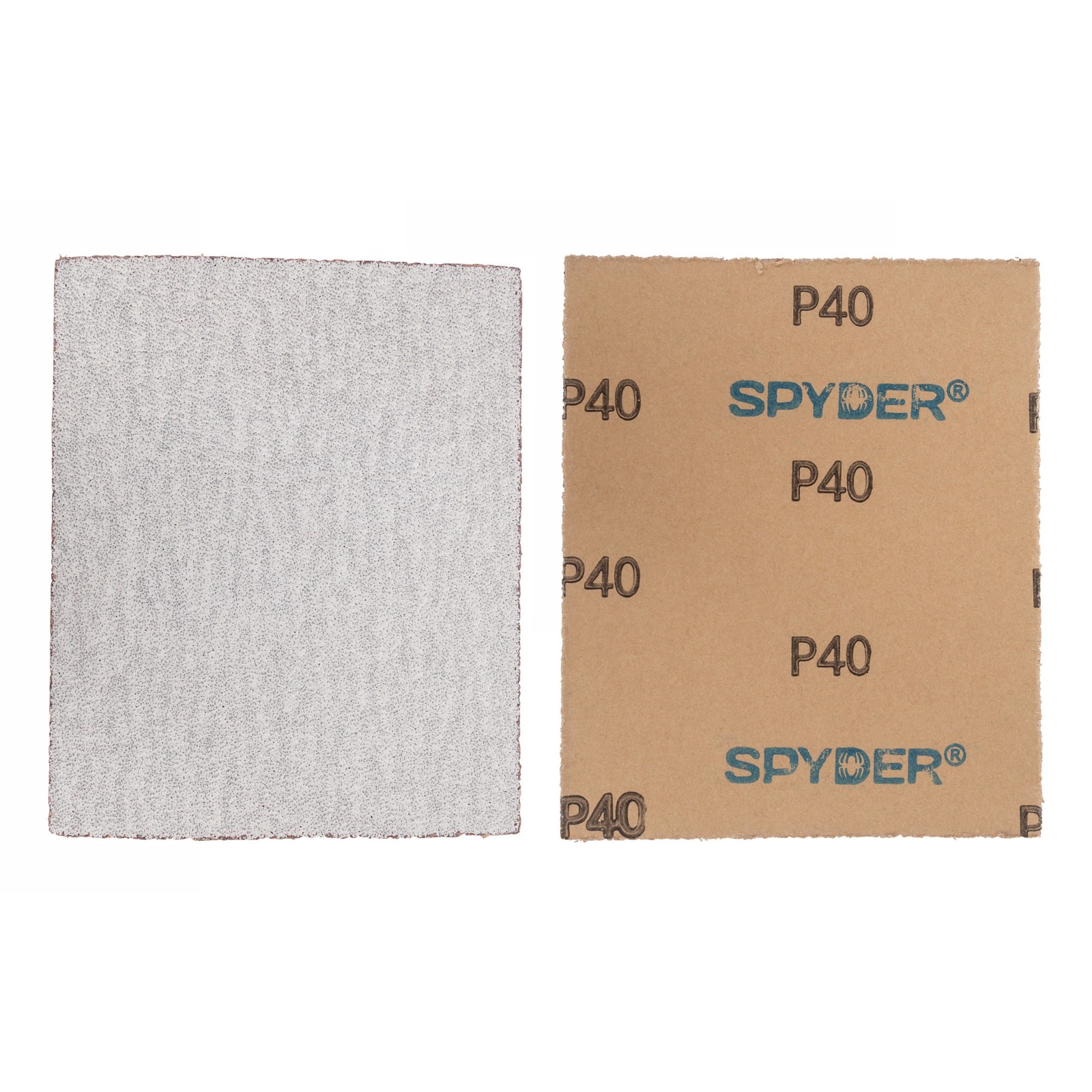Spyder 4.5 in. x 5.5 in. 40 Grit Aluminum Oxide Sandpaper Sheets 8-Pack 500028