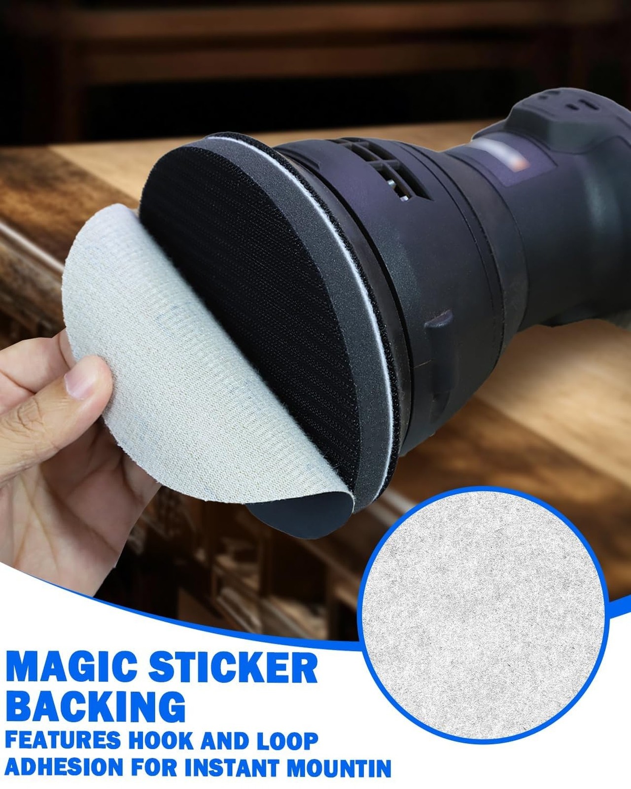 50Pcs 6 Inch Wet Dry Sanding Paper Discs Hook and Loop, 400 Fine Grit Sandpap…