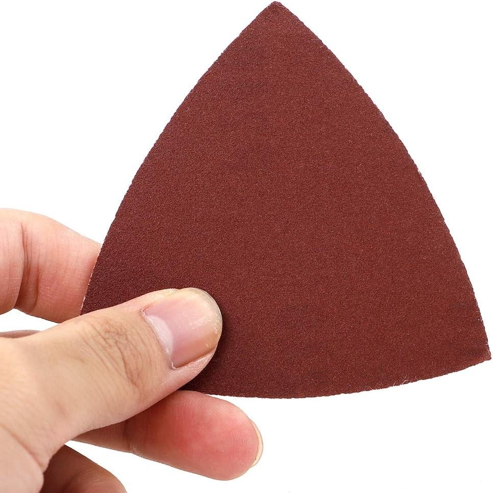 100pcs Triangle Sanding Pads for Oscillating Tools – Multi Grit Precision