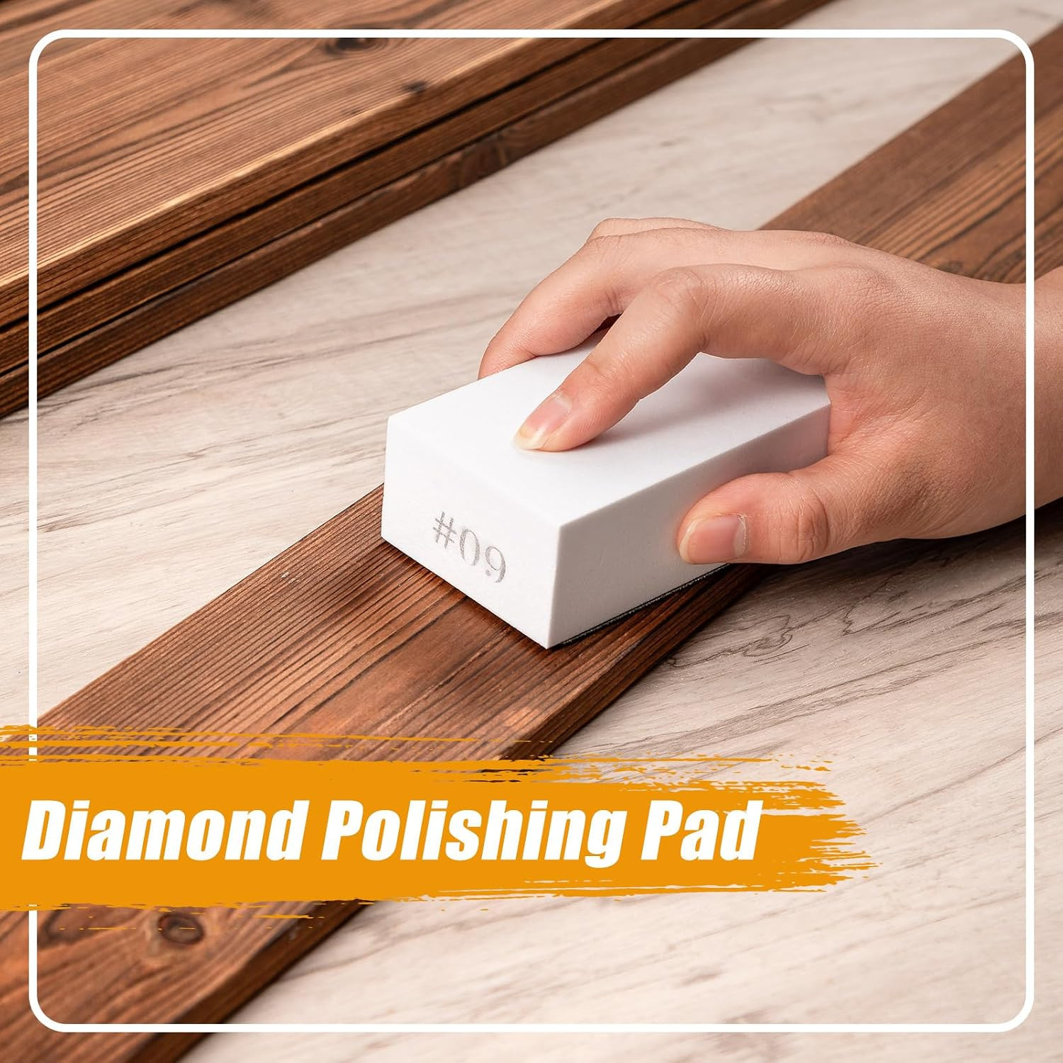 3 Pcs Diamond Hand Polishing Pads, 60 Grit Diamond Sanding Pad Reusable Sanding
