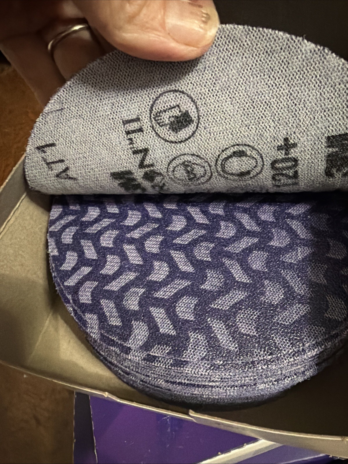 Lot 4 Box3M (50 PACK) 6″ Cubitron II Xtract Sanding Net Disc 710w 80 Grit Purple