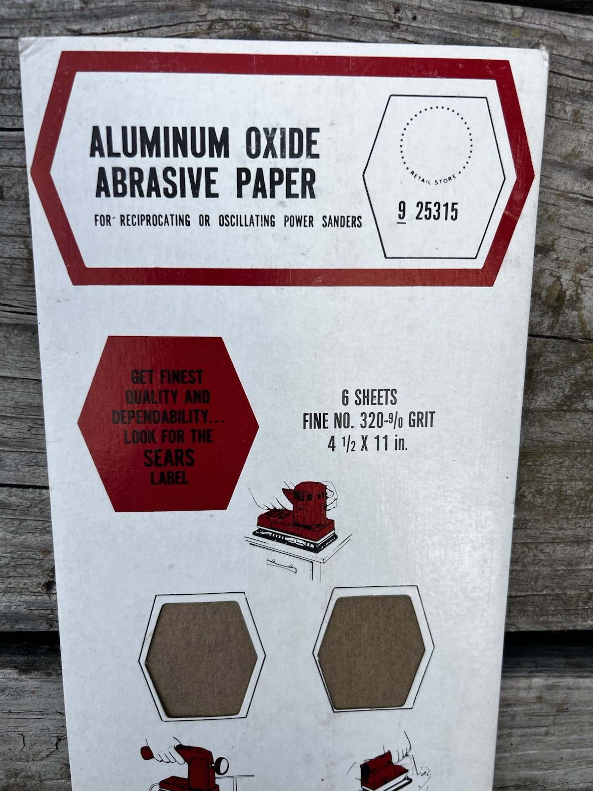 Vintage Sears Craftsman Aluminum Oxide Abrasive Paper 9-25315