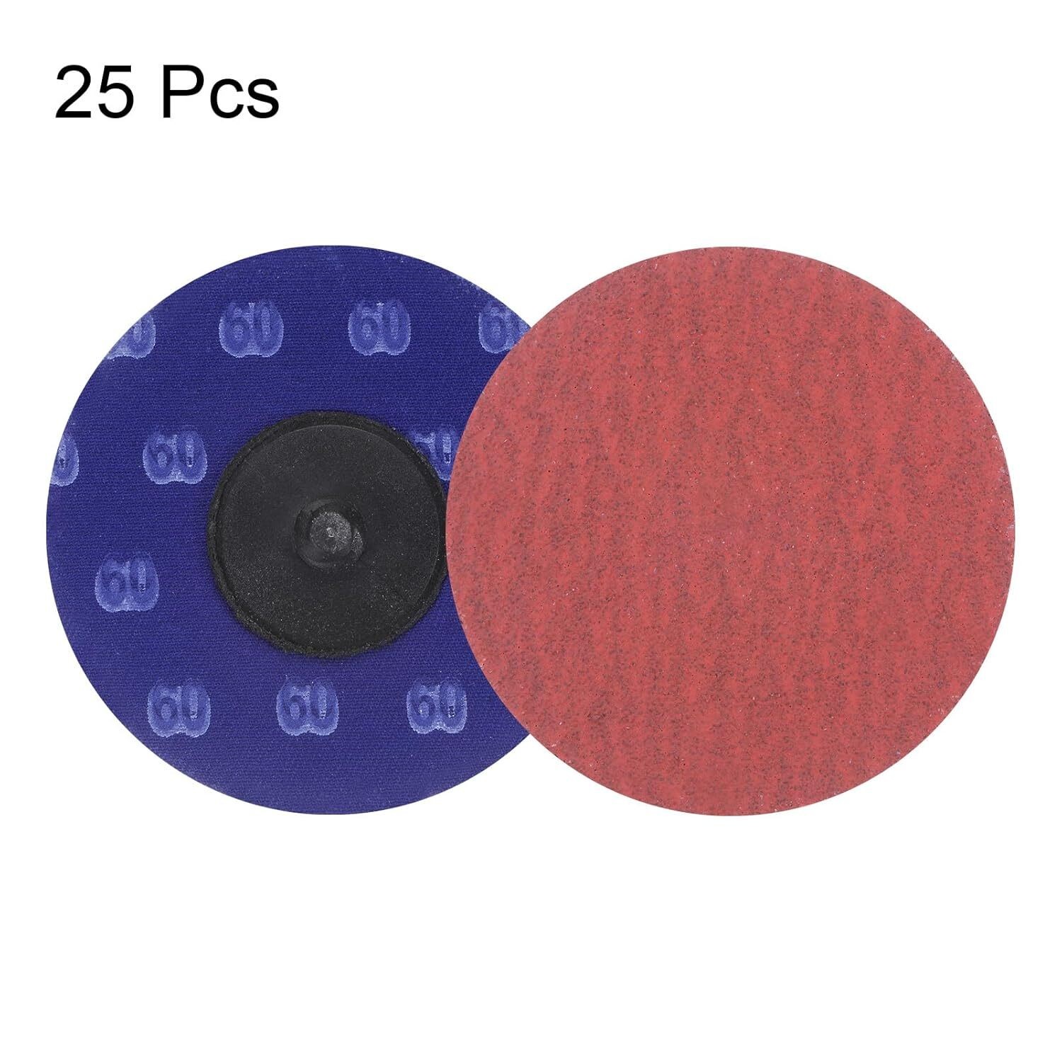 25PCS 60Grit 2 Inch/50MM Quick Change Sanding Disc R-Type Ceramic Grains