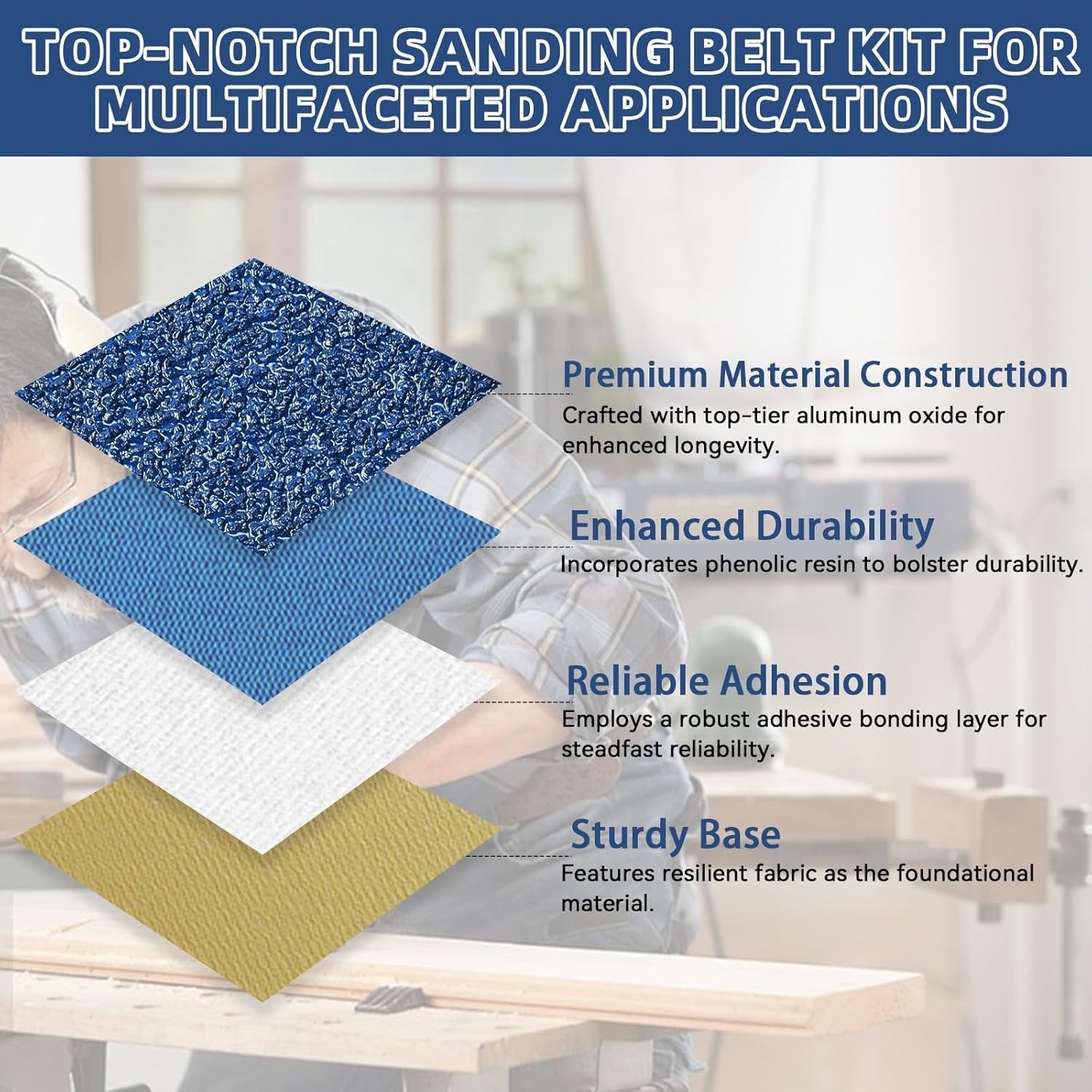 Multipurpose Zirconia Sanding Belts – 21 Pcs 3×21 Inch for Car & Furniture