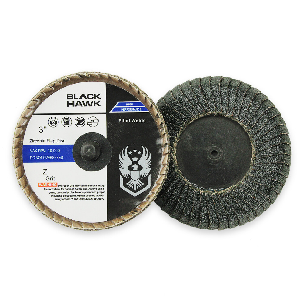 10 Pack – 3″ Quick Change Zirconia Curved Edge Fillet Weld Flap Disc for Corners