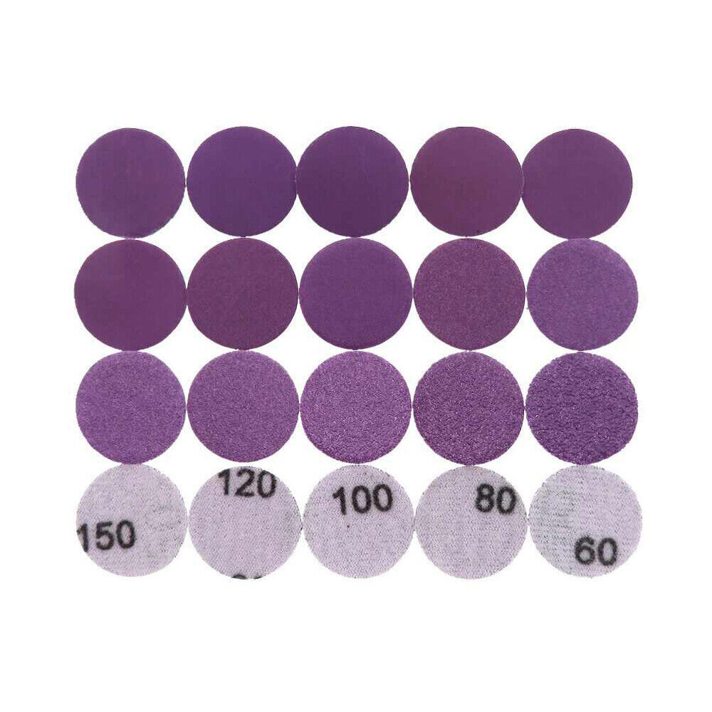 1 Inch 25mm Sanding Discs 60-10000Grit Wet & Dry Sanding Pads Hook & Loop Sheets