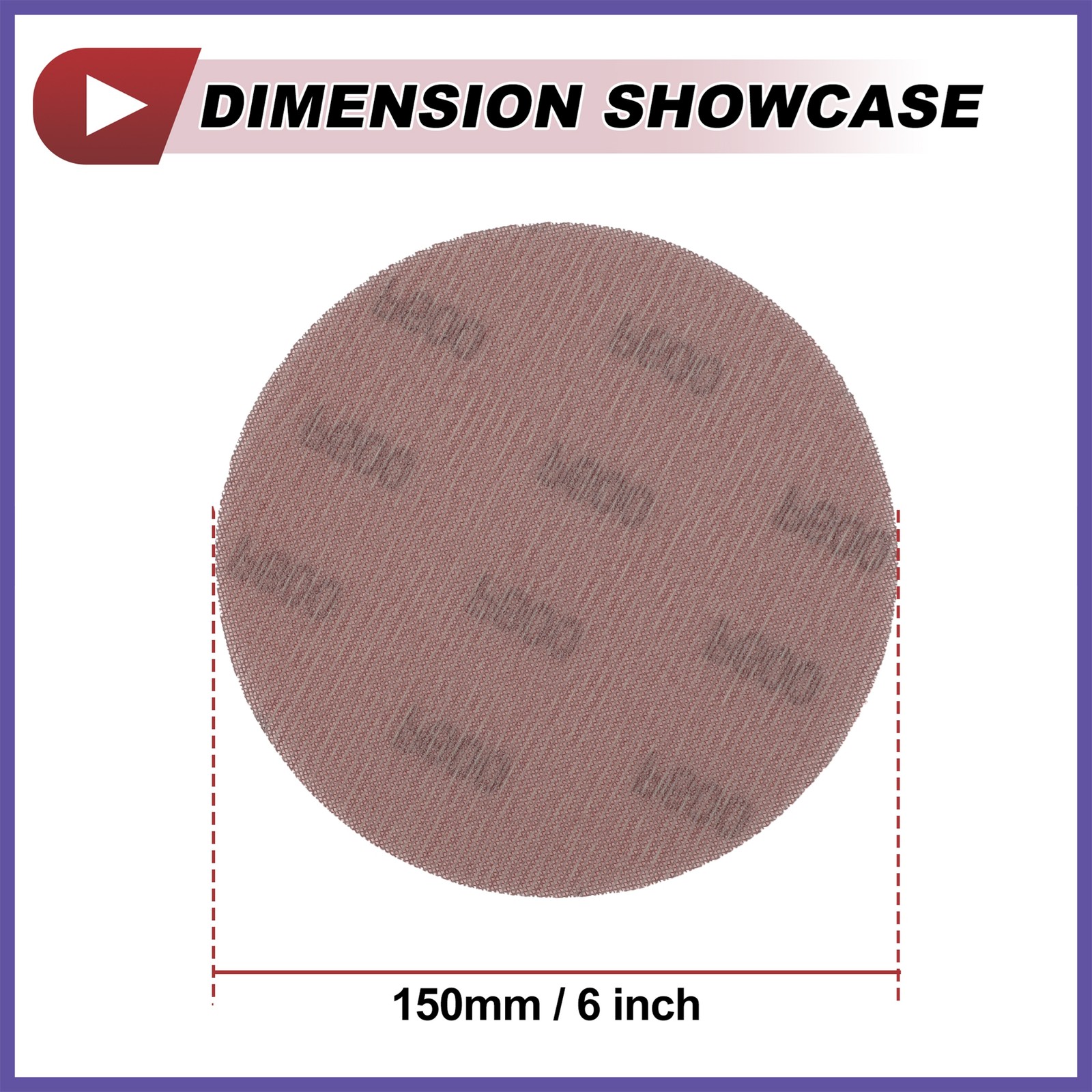 50Pcs Car Wood Sanding Discs Smoothing 6″ 600 Grit Aluminum Oxide