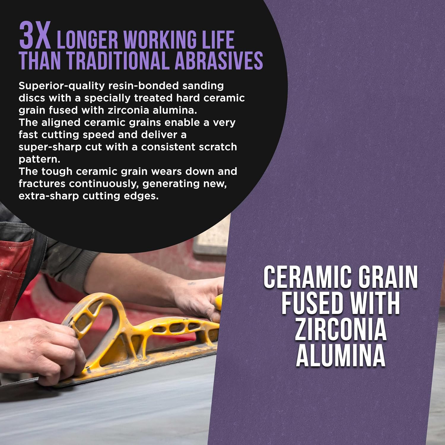 Premium 220 Grit Purple Film Ceramic Longboard Sandpaper, 2-3/4″ Wide