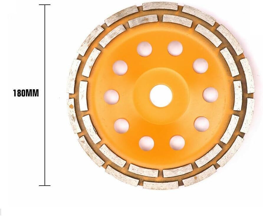 7″ Diamond Grinding Cup Wheel Disc Premium Grade Segment Double Row for Grinder