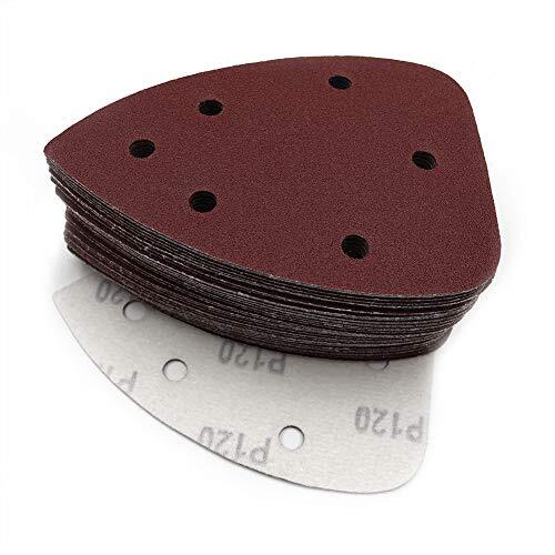 36 Pack 5.5×3.9Inch 6 Hole Mouse Sandpaper P60/80/100/120/180/240 Assorted Grit