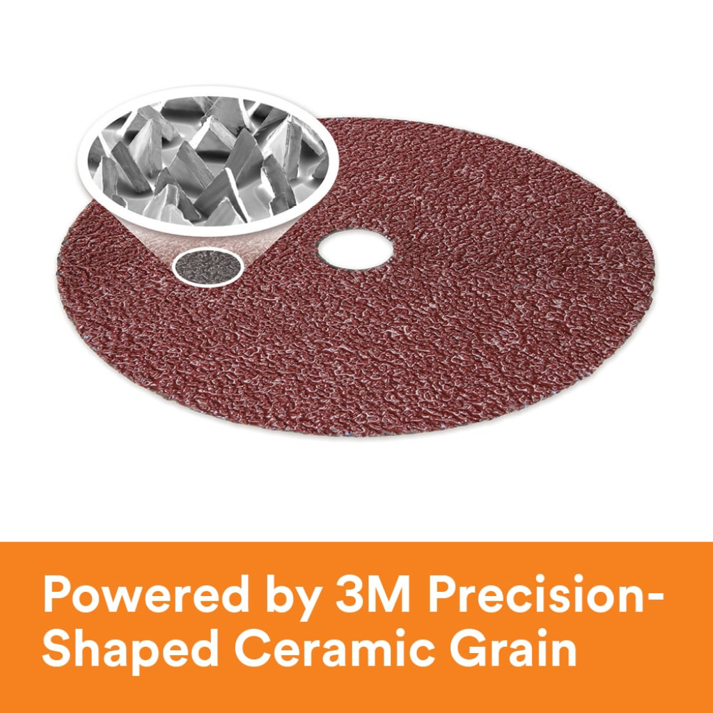 3M Cubitron II Fibre Disc 982C, 80+, GL Quick Change, 5 in, Die G500P,25/Bag