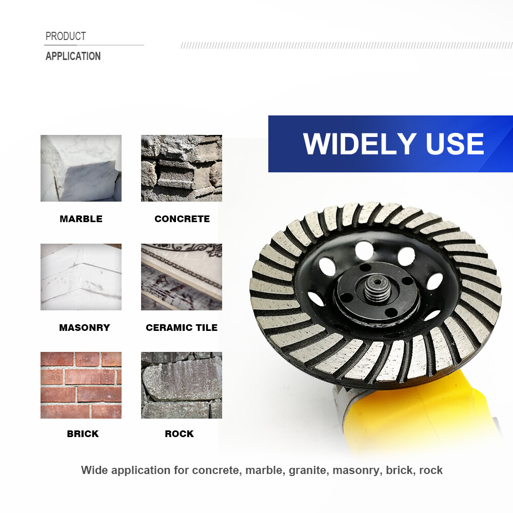 4.5″ / 5″ Diamond Turbo Row Grinding Cup Wheel Sanding Disc Concrete Marble Tile