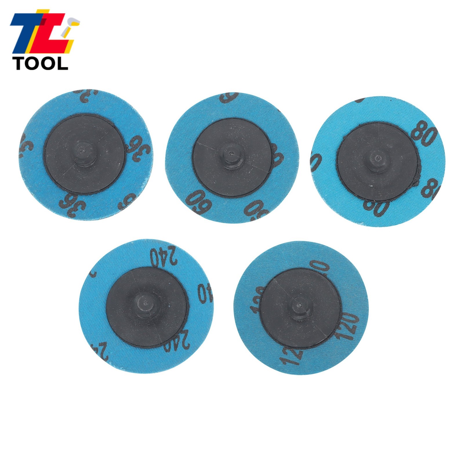 50PCS Rotary Lock Grinder Sanding Grinding Discs 2 Inch 36/60/80/120/240 Grit