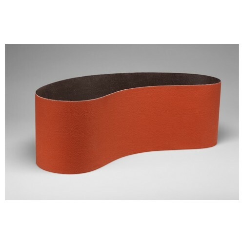 3M 8″ x 107″ Cloth Belt 777F 80 Grit YF Backing Ceramic Film-Lok L-Flex 10 Pack