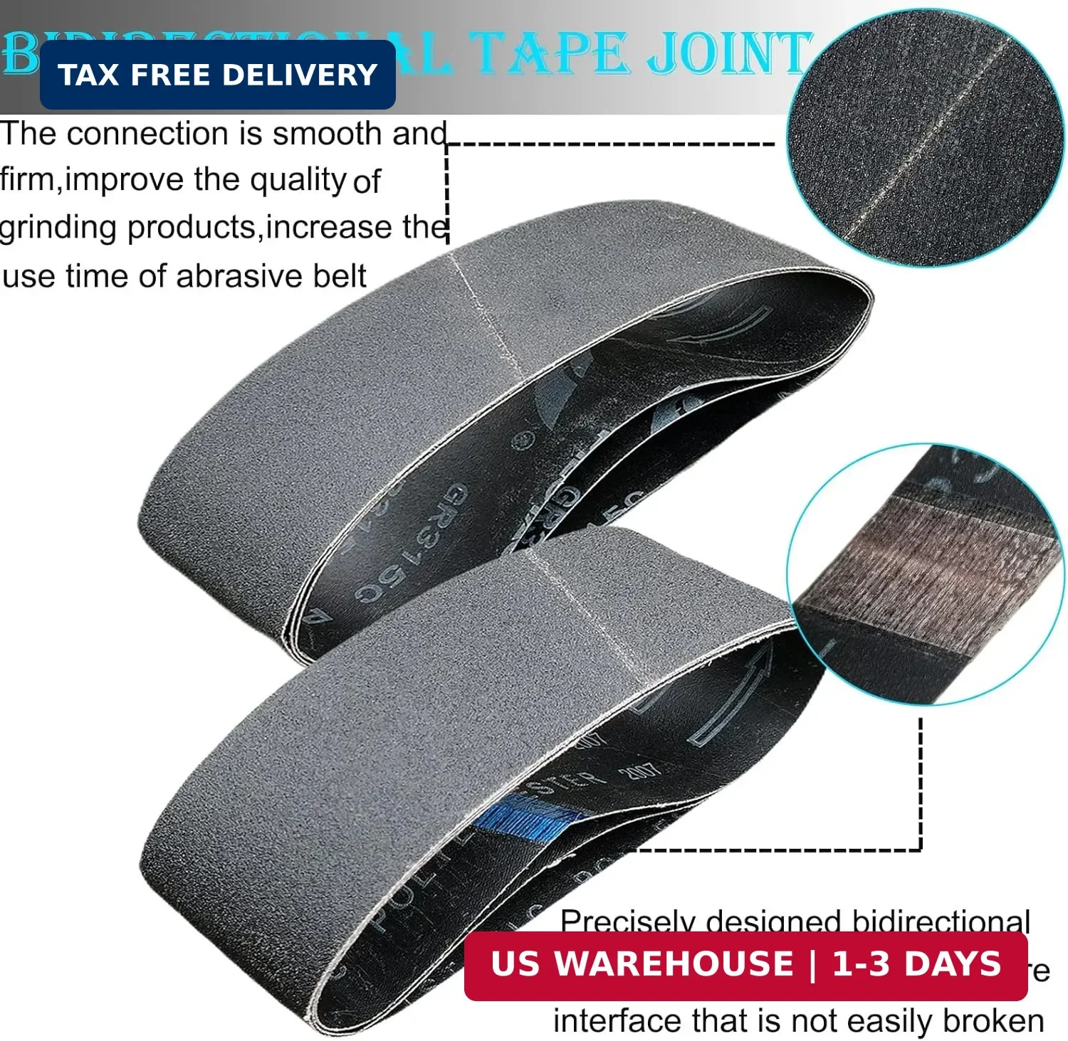 12 PCS 4 x 36 Inch Silicon Carbide Sanding Belts Assortment- 80, 120, 240, 400,