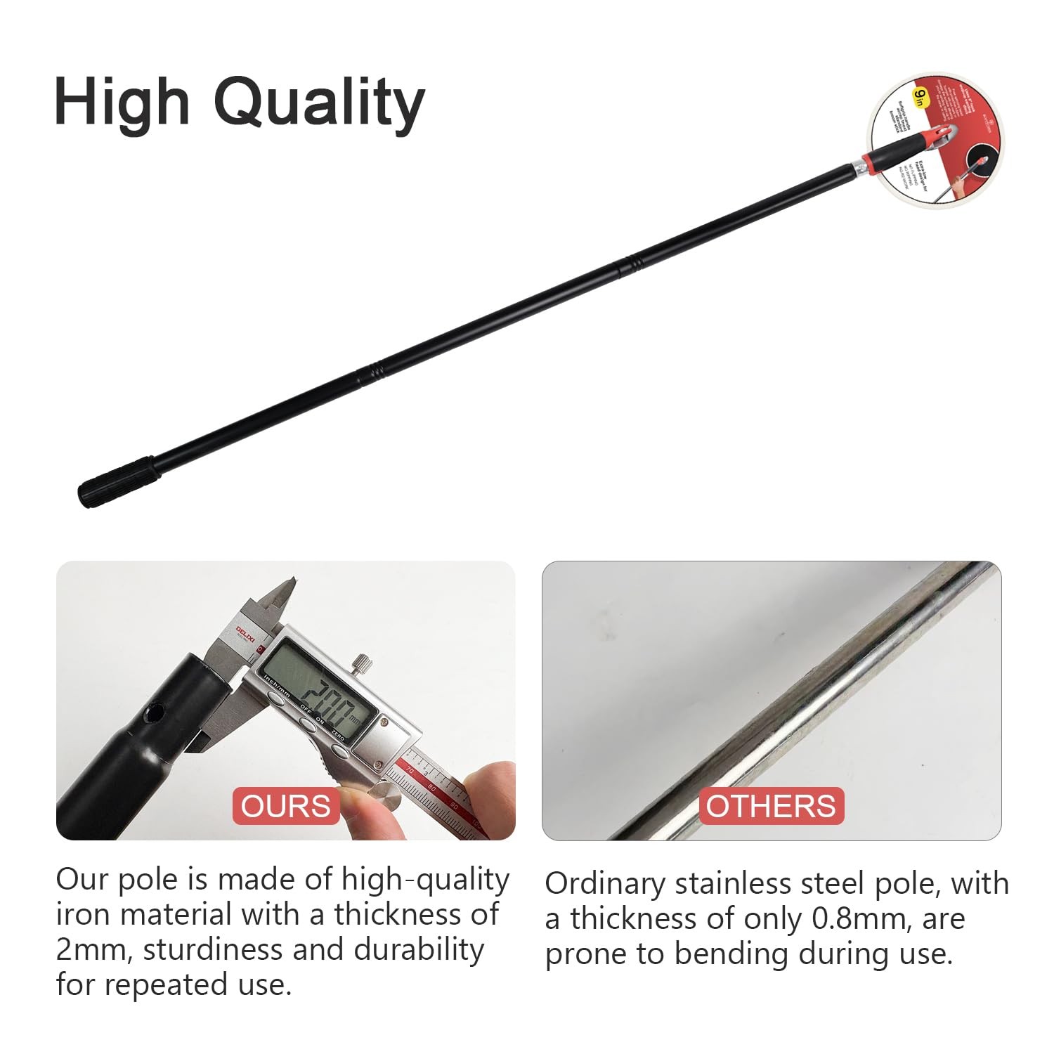 SCOTTCHEN Drywall Sander 9 Inch Radial Round Pole Sander for Dry Wall Include…