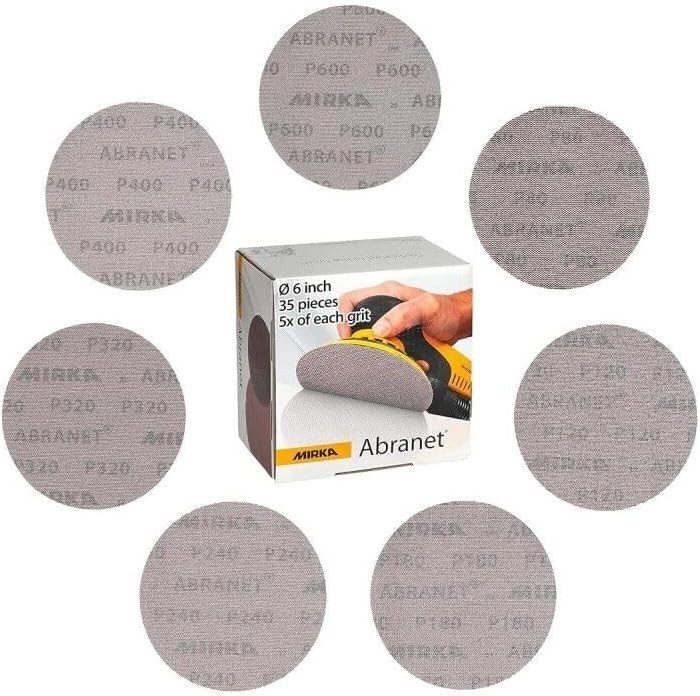 Professional 6″ Abranet Mesh Discs, 35 Ct