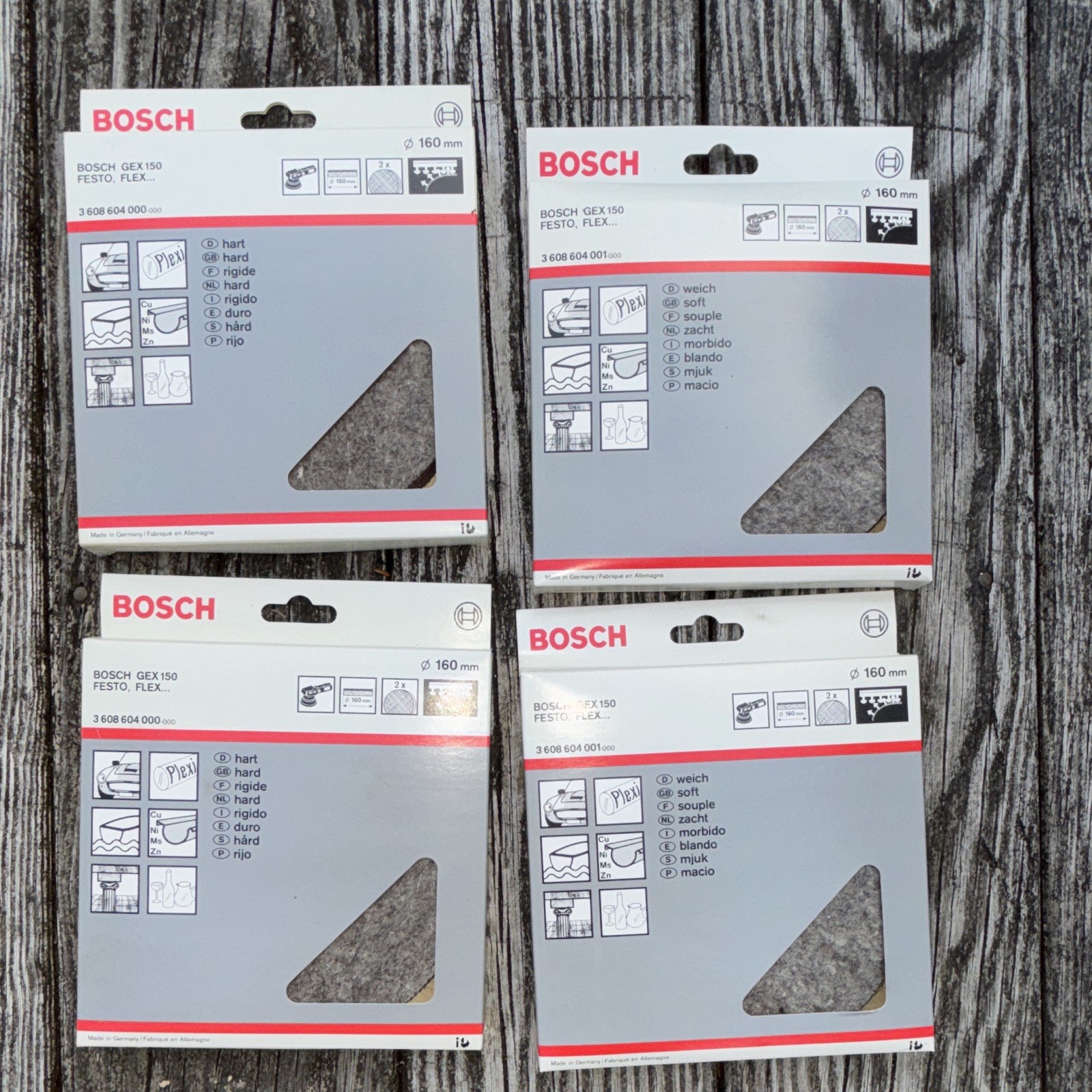 Bosch GEX 150 160mm Sanding Discs Assorted Grit 40-220 LOT OF 20