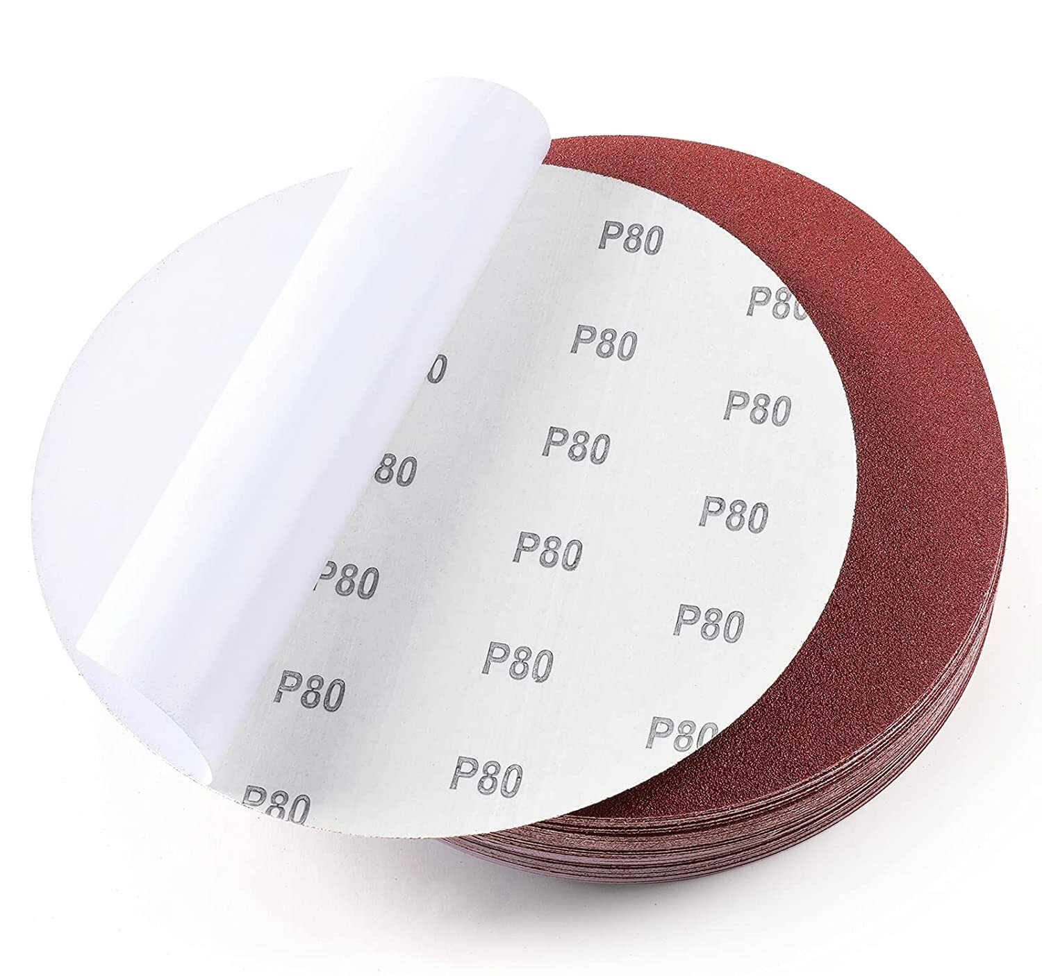 60x 9 inch Sanding Discs Self Adhesive 80 100 120 180 240 400 Grit PSA Sandpaper