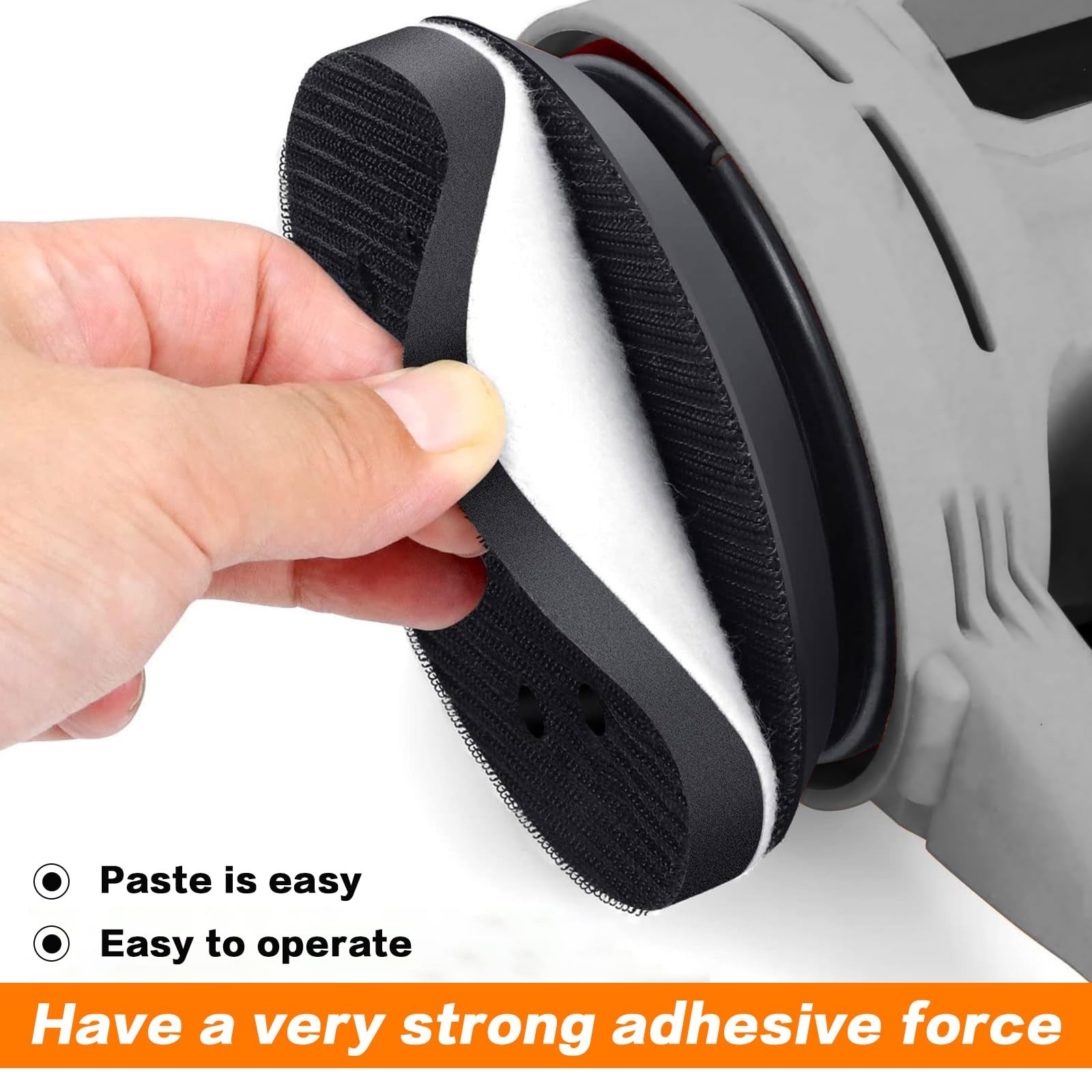Foam Sanding Pads 5 Inch 8 Hole Soft Interface Hook Loop Cushion Buffer 6 Pack