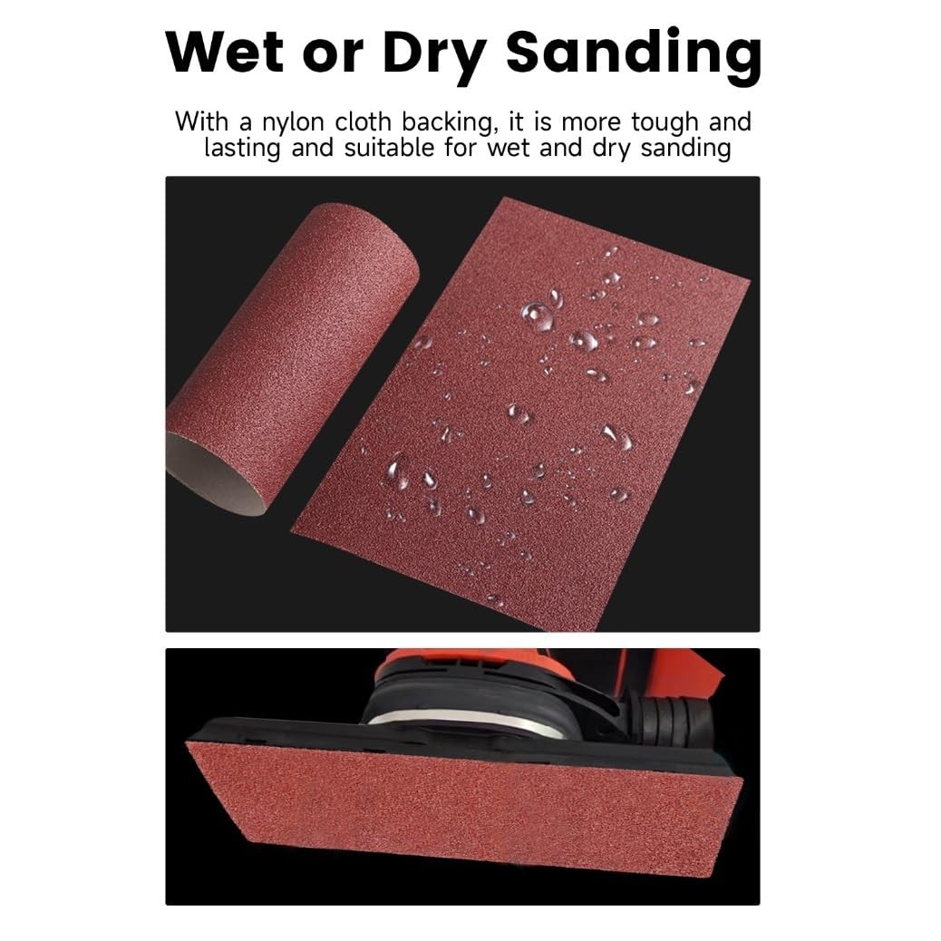 1” x 20FT Aluminum Oxide Sandpaper Rolls – 4 Grits for Metal & Wood Working