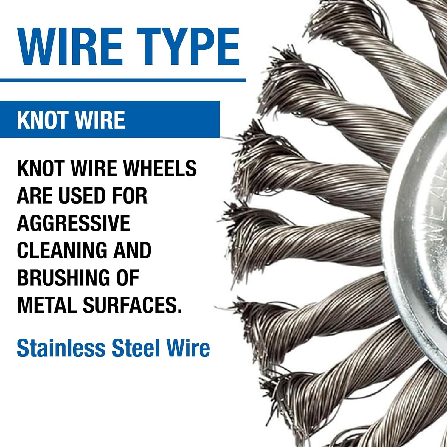Welding Rust Paint Removal 4″ Stainless Cup Brush + 4″ Carbon Steel Wire Wheel
