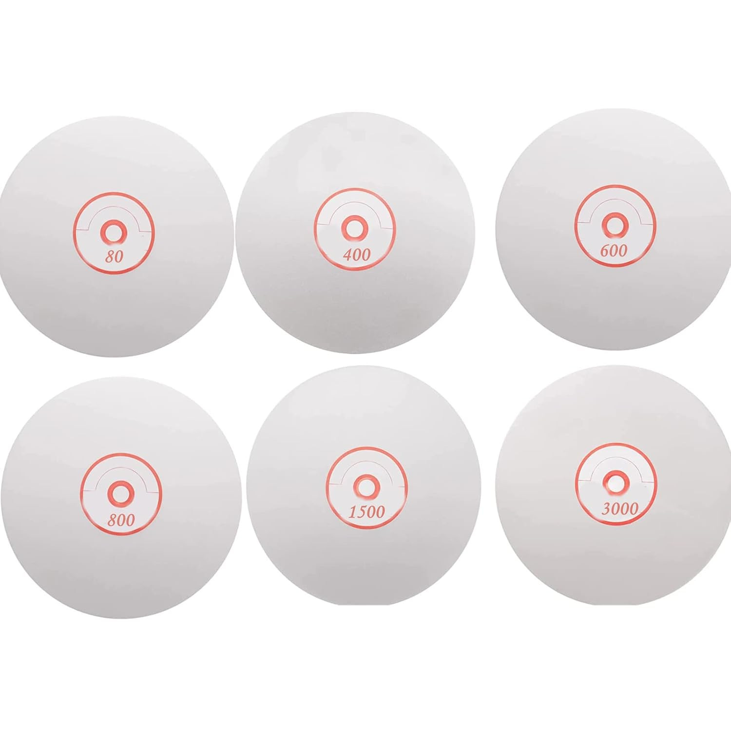 Diamond Polishing Disc Set 6 PCS, 6Inch Diamond Flat Lap 80/400/600/800/1500/30