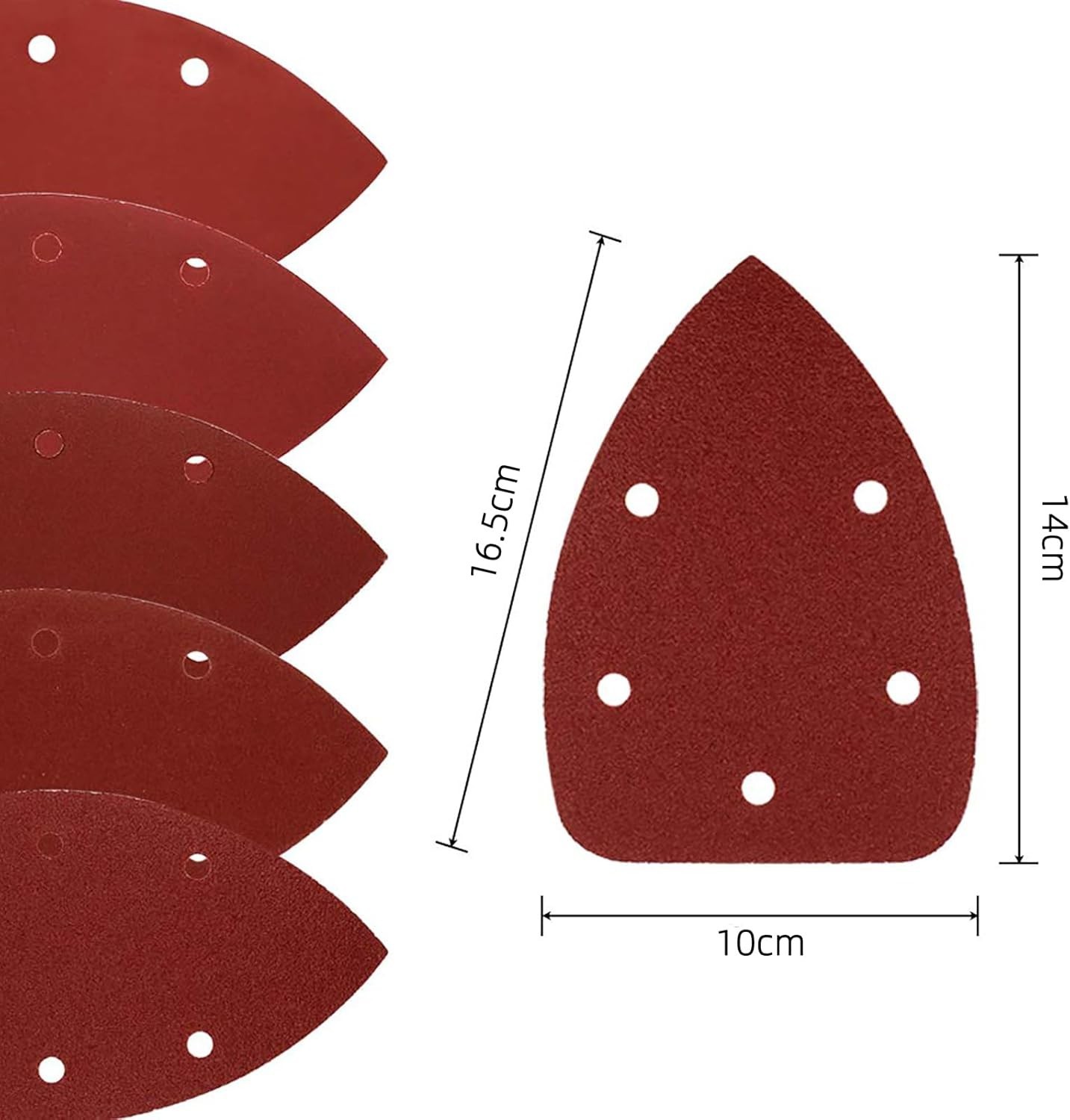 Versatile 50pcs Detail Sander Sandpaper Set with Aluminum Oxide – 140mm x 100mm
