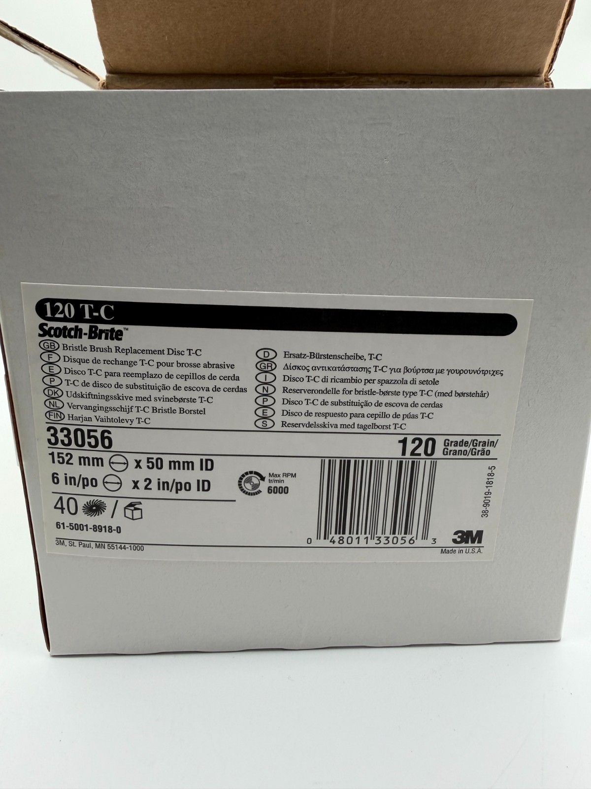 3M Scotch-Brite Radial Bristle Brush Replacement Disc T-C 120 6 in 80/Pack