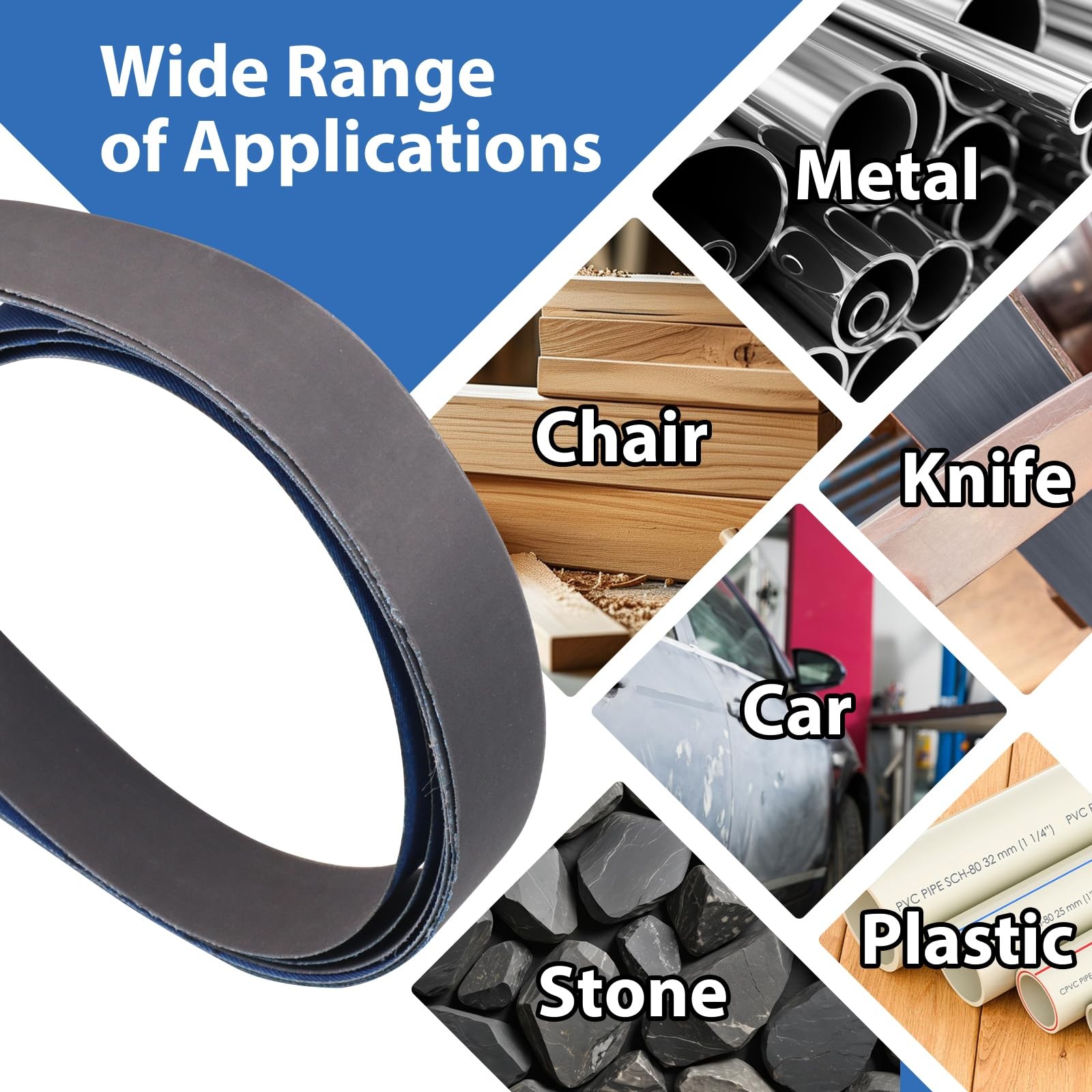 18 Pack 1 x 42 Inch Sanding Belts, 1×42 Silicon Carbide Sanding Belts, 3 Each…