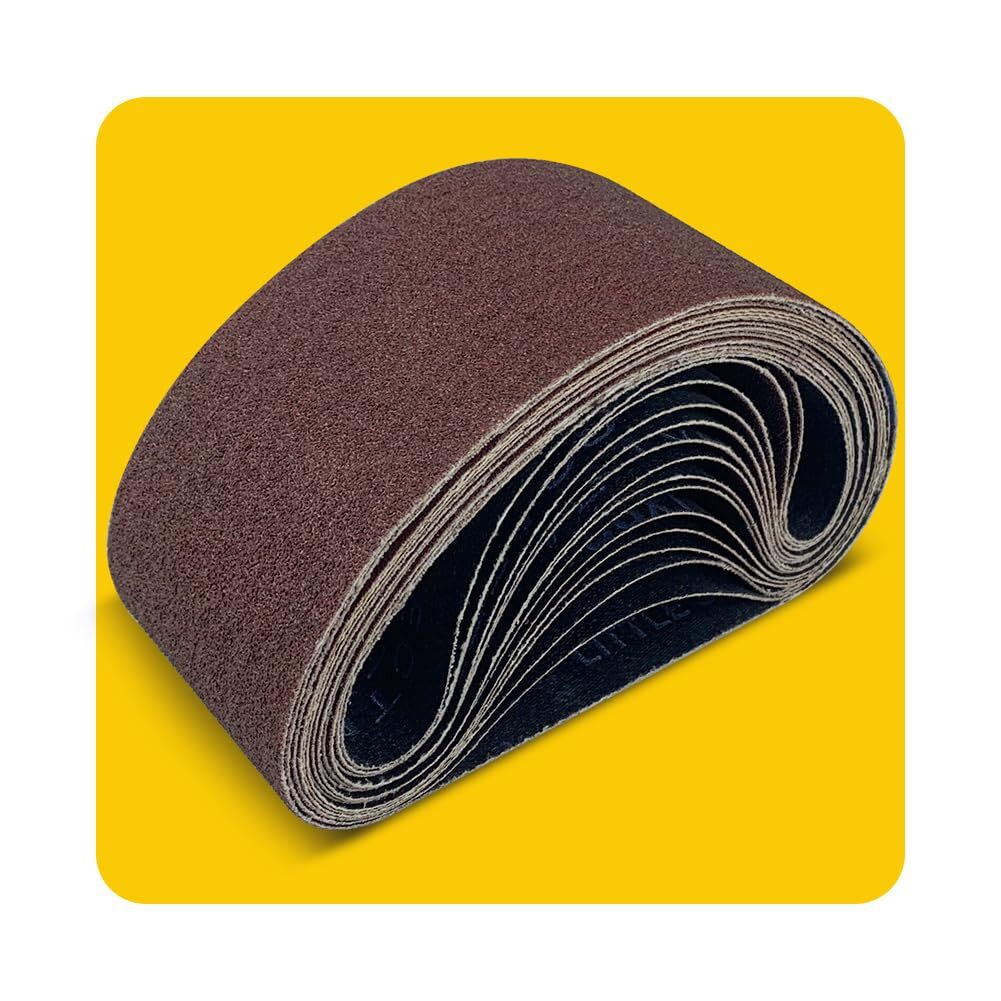 15 Pcs 2-1/2 x 16 Inch Assorted Aluminum Oxide Belt Sander Sanding Belt – 3 E…