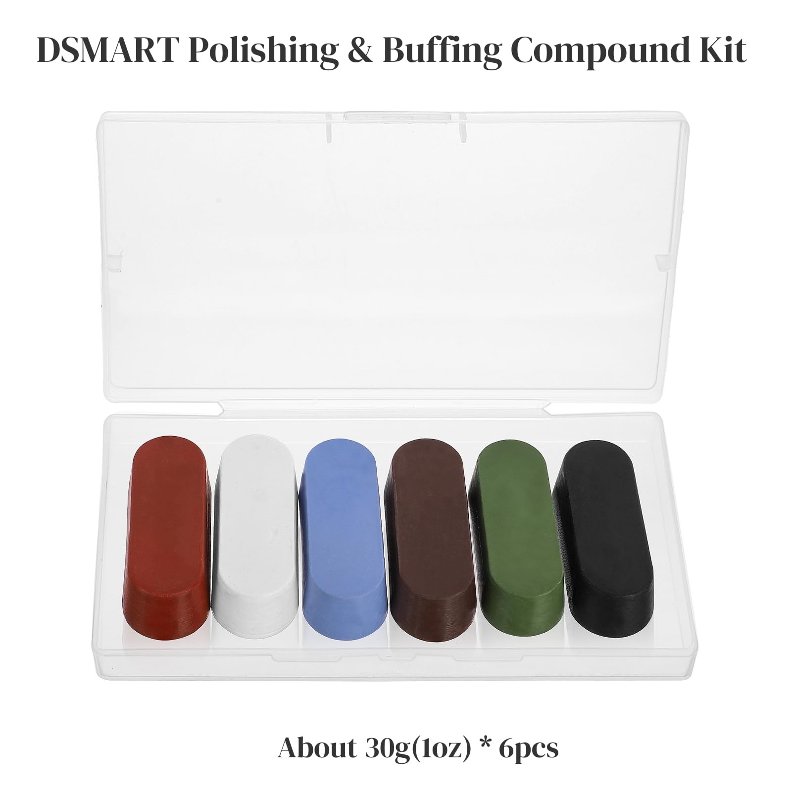 DSMART Metal Polishing Buffing Compound Sets 6oz (1oz* 6Pcs) Polish Rouge Bar fo