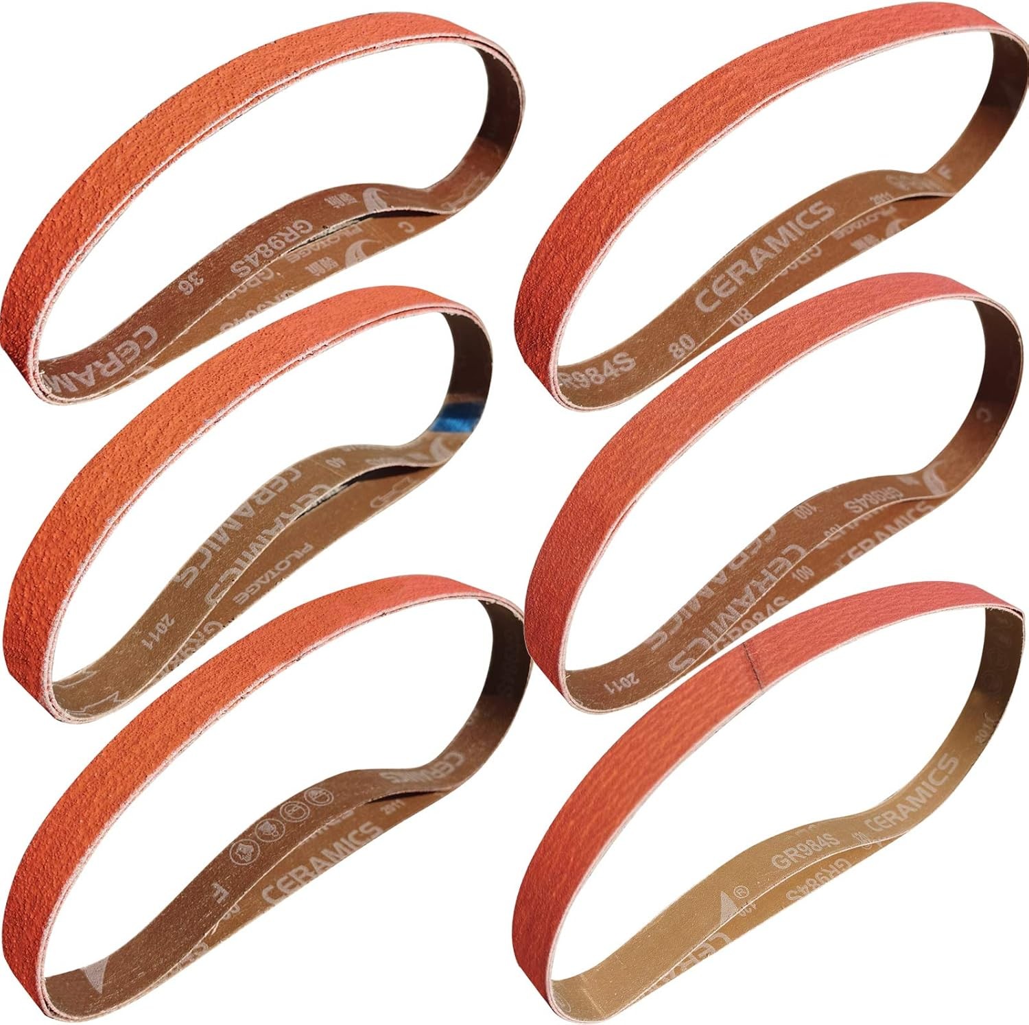 12 Pack 1 x 30 Inch Metal Grinding Ceramic Sanding Belts Kit -2 Pcs Each of…