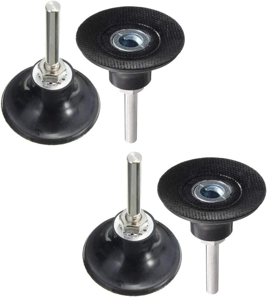4pcs Roll Lock Disc Pad Holder 2inch Diameter 1/4″ Shank, Sanding Polishing M…