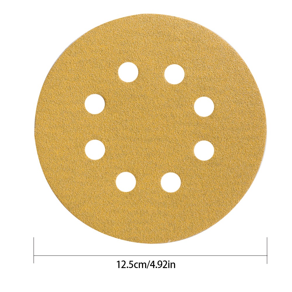 100 Pack Sanding Disc Sander Paper 8 Hole Hook And Loop Sanding Disc 100 Grit 5″