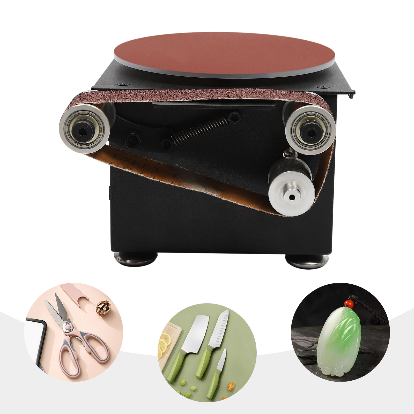 6inch Mini Belt Disc Sander Edge Sharpener Electric Bench Polisher Tools Kit
