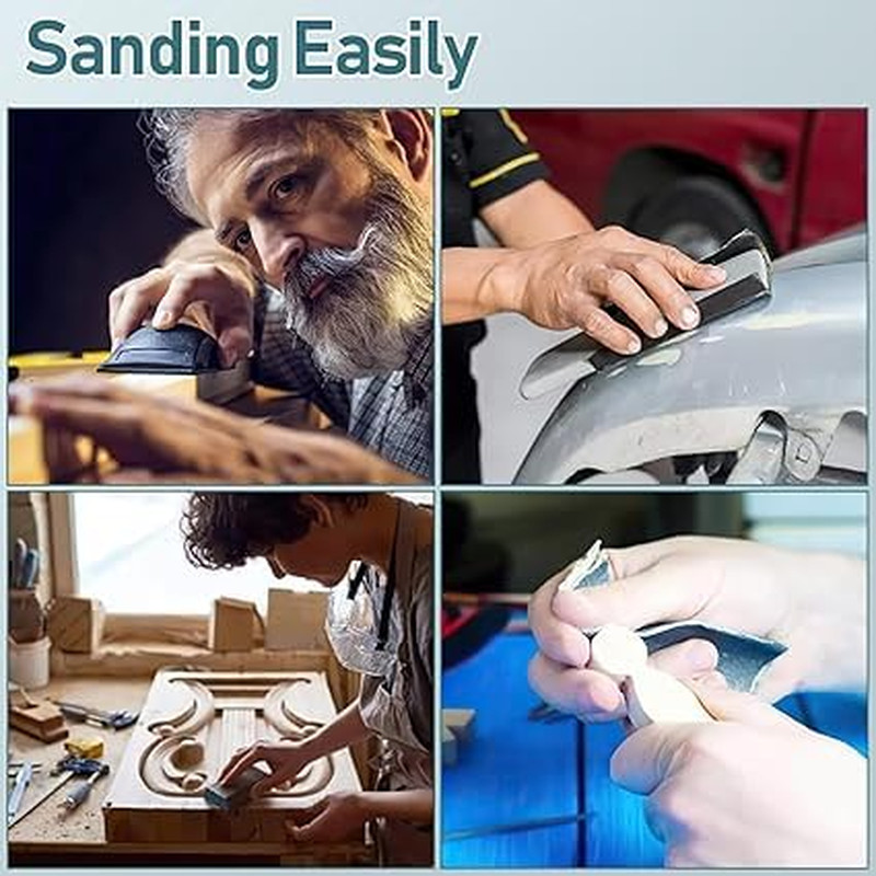 72PCS Sand Paper, Wet Dry Sandpaper Assortment Pack, Assorted for Wood Furniture
