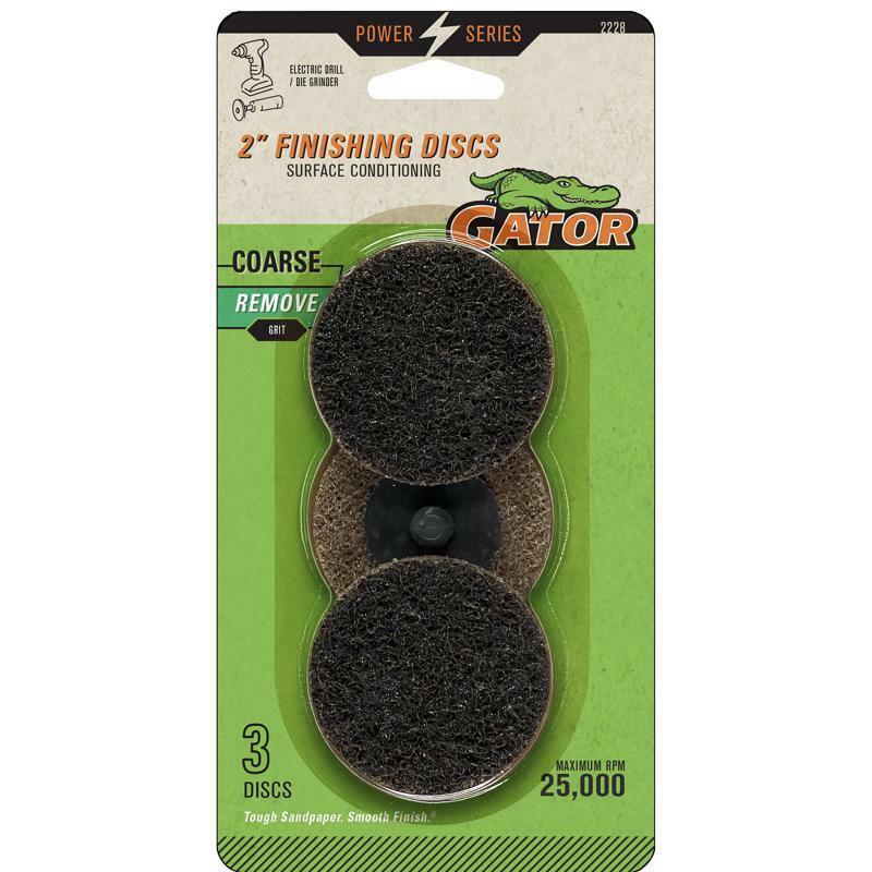 Gator Power 2 in. Zirconia Aluminum Oxide Twist and Lock Surface Conditioning