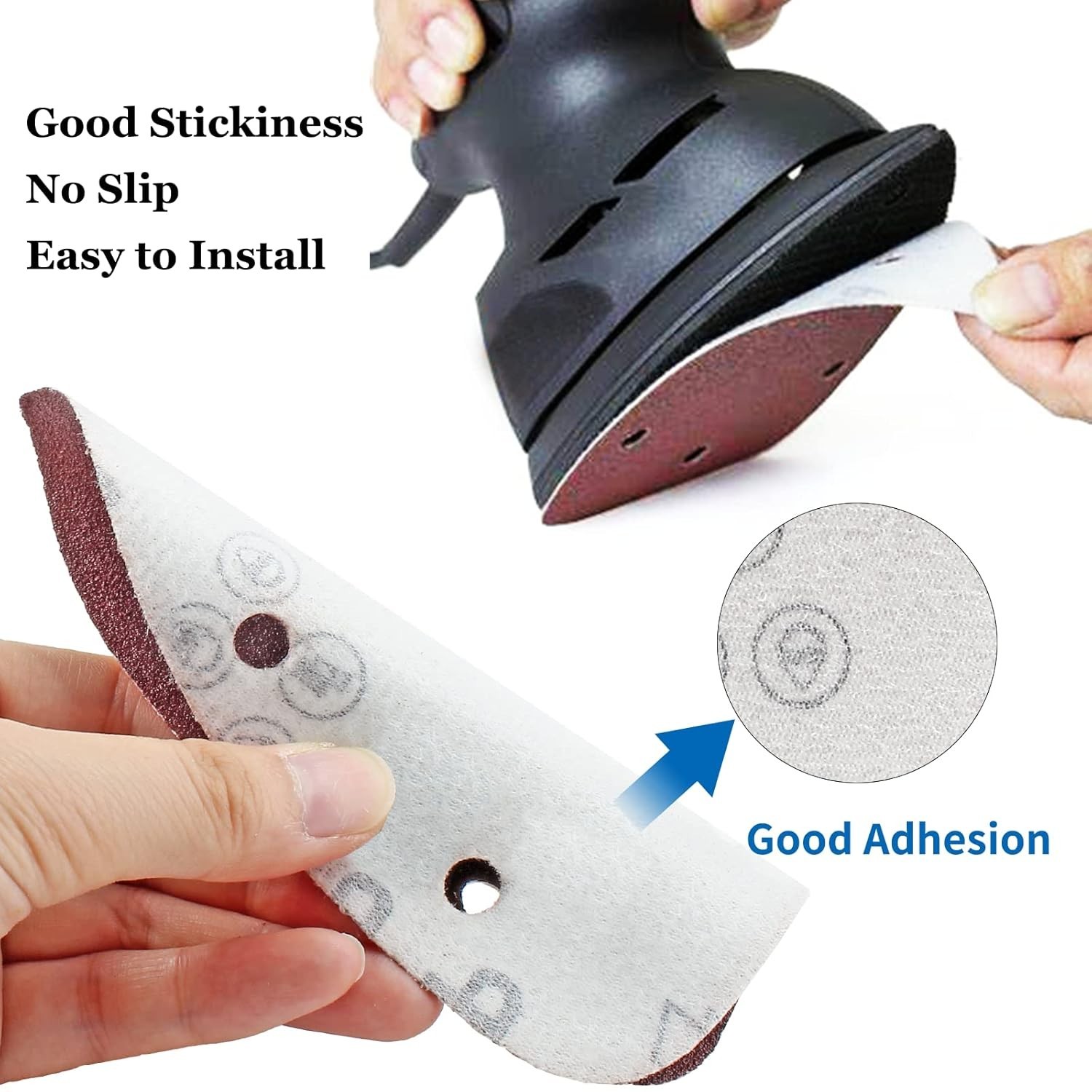 Cionyce 25 Pcs 40 Grit Mouse Detail Sander Sandpaper 5 Hole 140mm