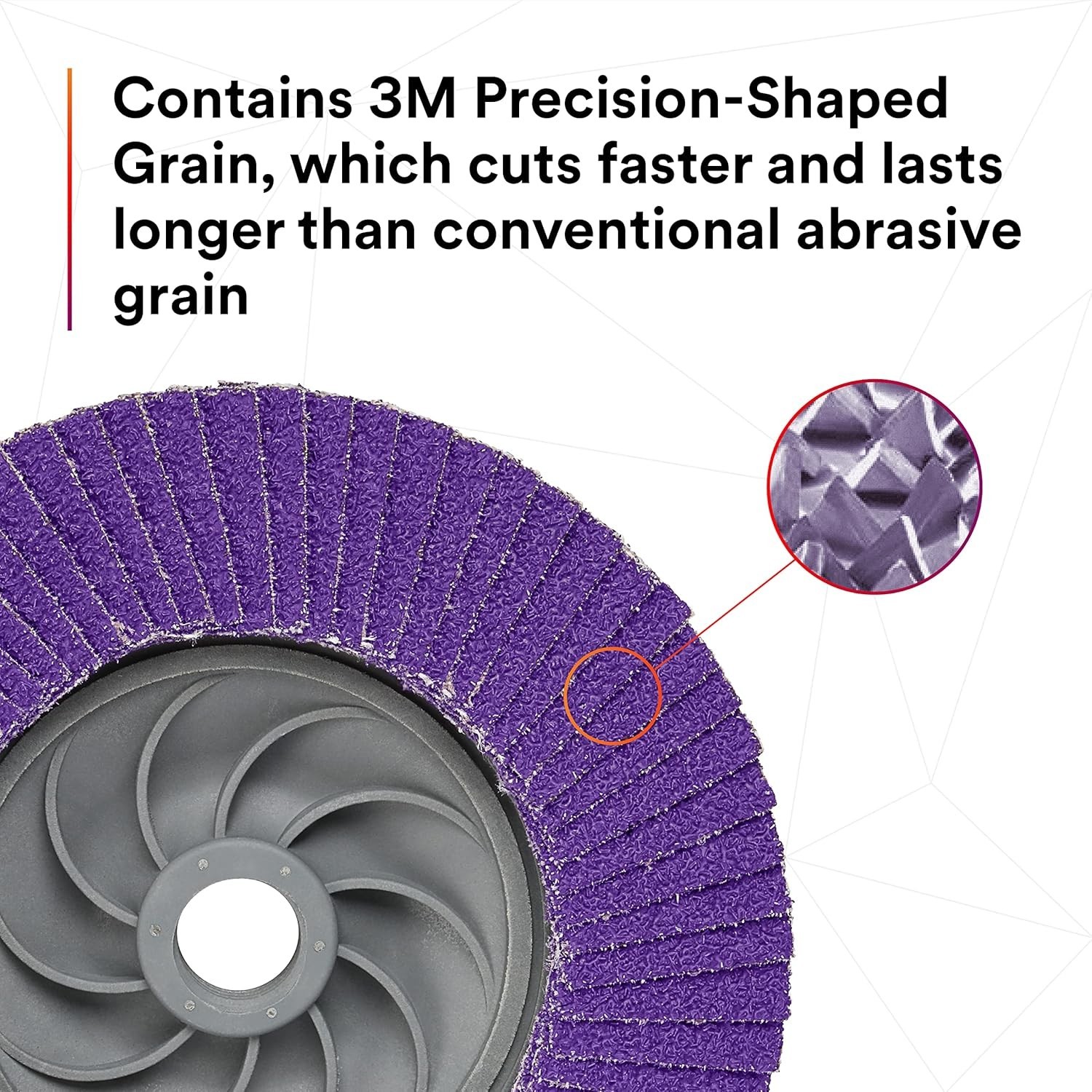 3M 7100243874 Flap Disc 769F 60+ T29 Quick Change 4-1/2″ x 5/8-11 10 Pack