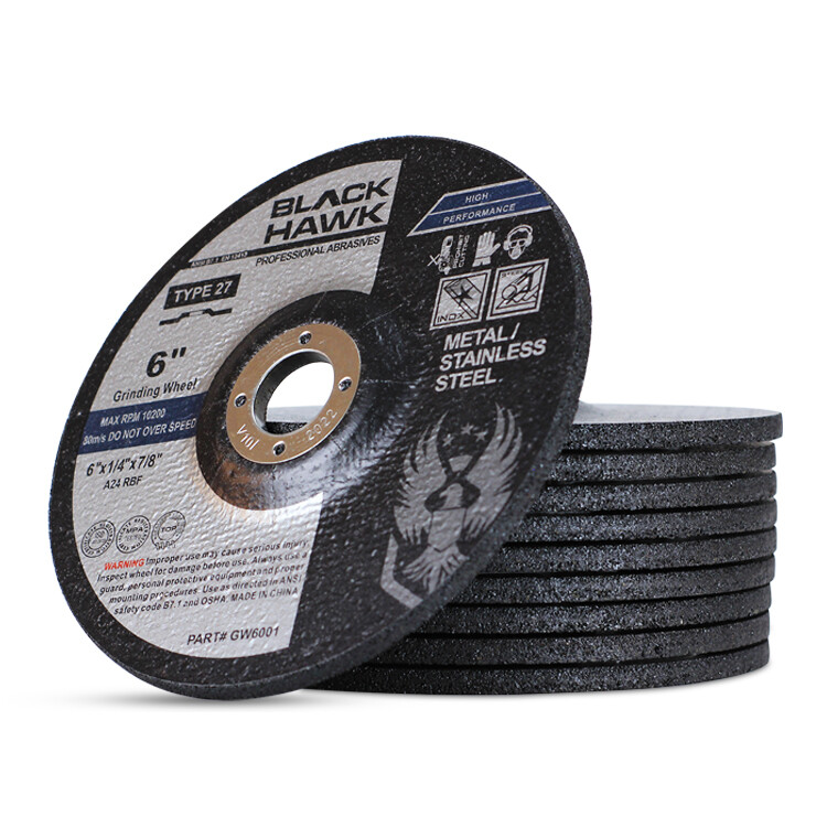 10 Pack – 6″ x 1/4″ x 7/8″ Metal Grinding Wheels T27 Discs for Angle Grinders