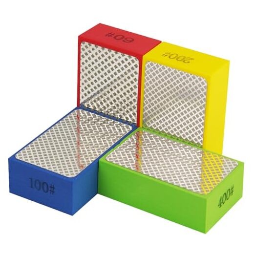 Diamond Polishing Pads Sanding Blocks – pcs Diamond 60#, 100#, 200#, 400# 4